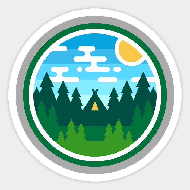 Woods Badge Sticker by emberstudio